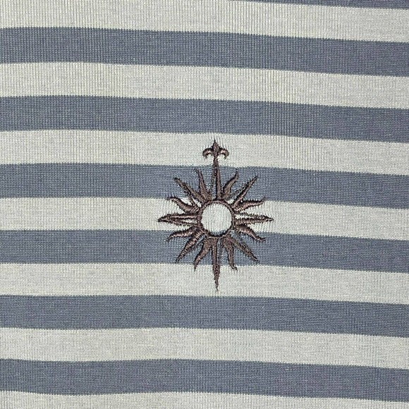 Greyson Polo Shirt Adult Medium Blue Striped Golf Rugby Preppy Short Sleeve Mens - Picture 4 of 11